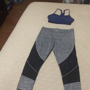 Sports bar and Tights top xsmall bottom M